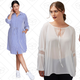 Cozy Cascading Blanket Coat, $160 | Striped Shirtdress, $90 | Peasant Top with Lace Insets, $60 | Lace Shift Dress by Julia Jordan, $188